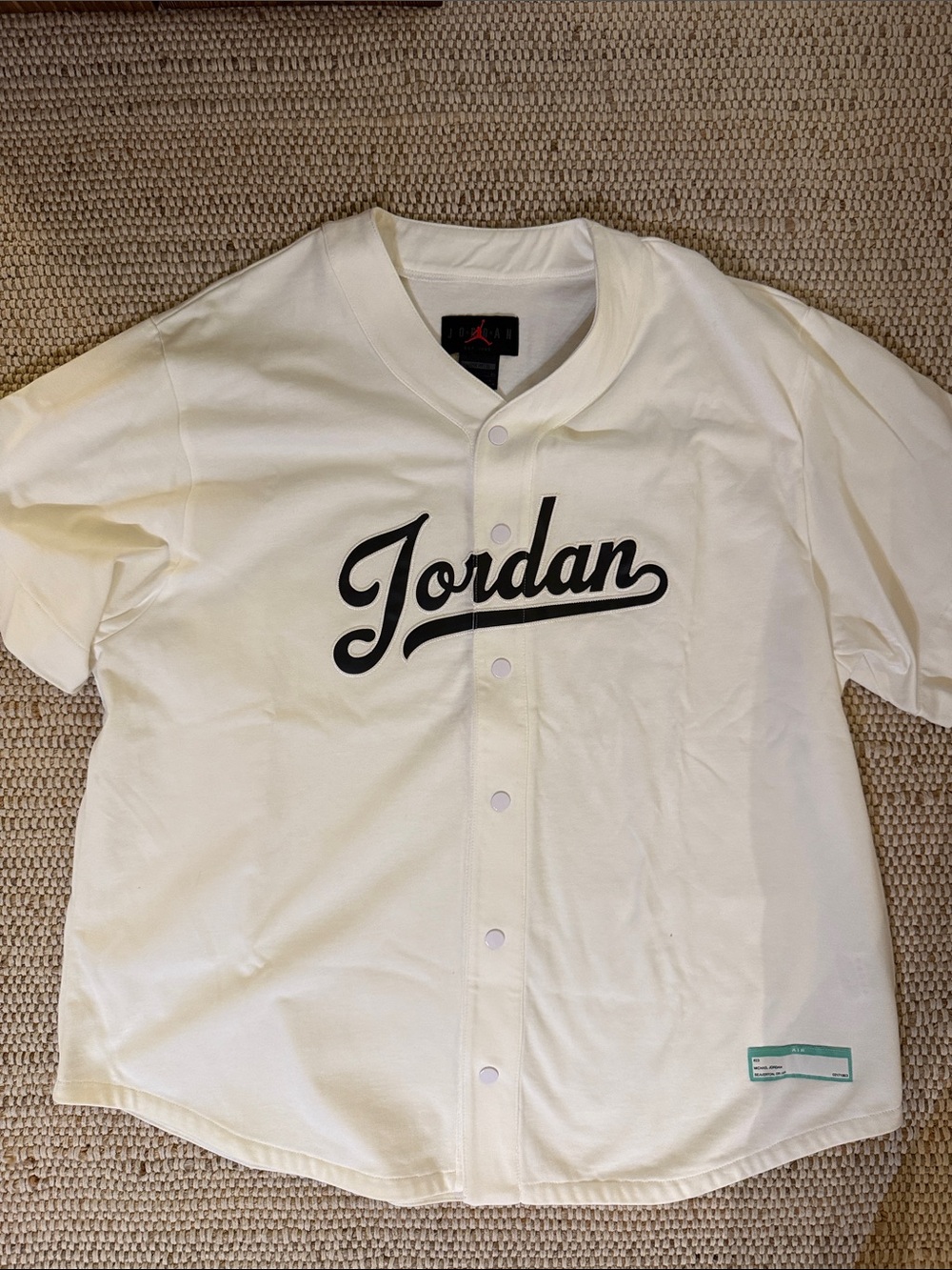 Jordan Cream Button-Up Jersey